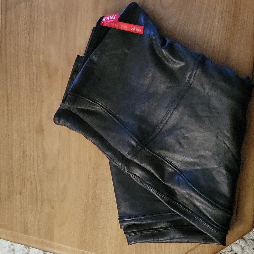 Spanx faux-leather leggings